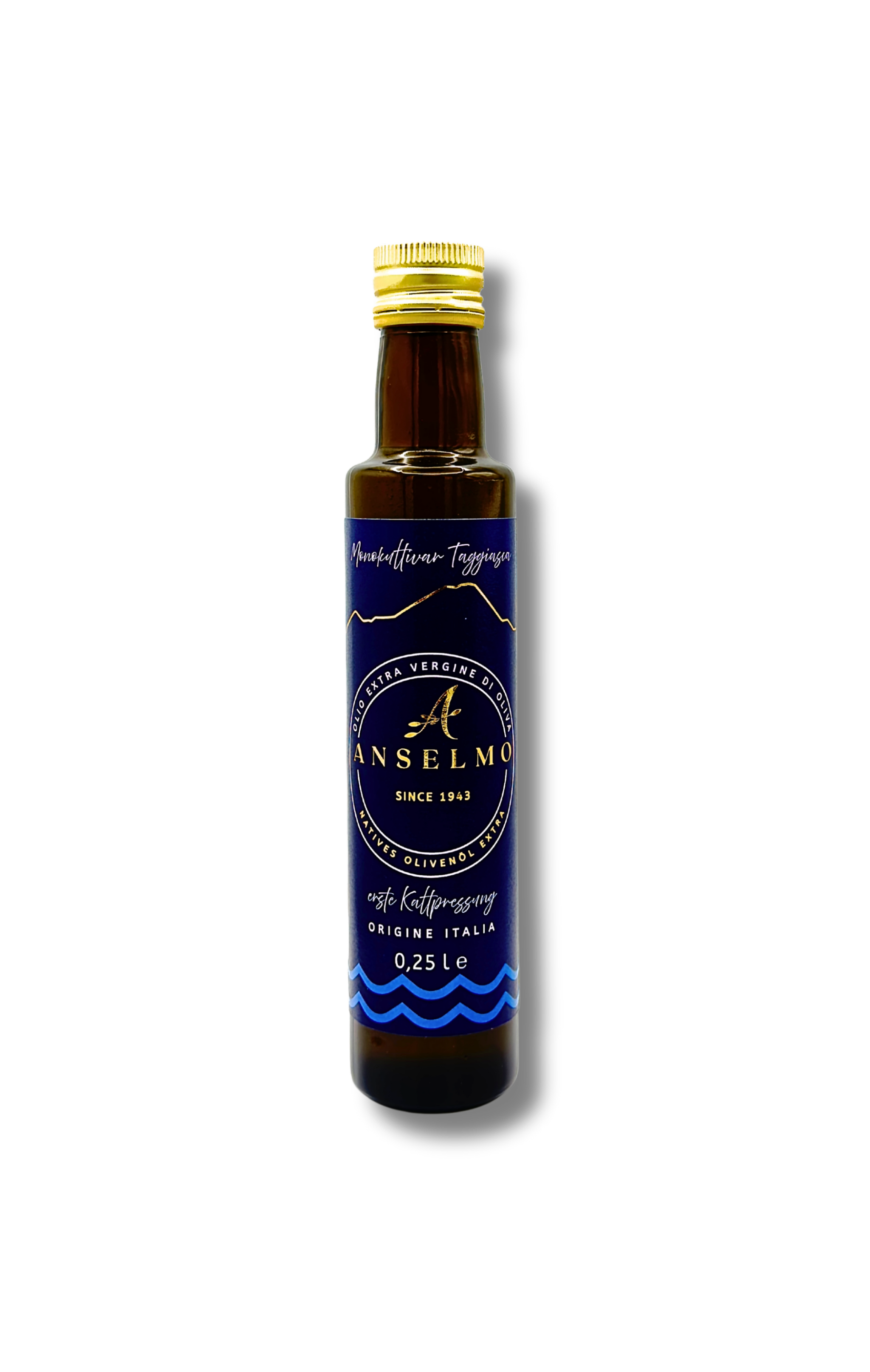Anselmo 1943 – Natives Olivenöl Extra, Monocultivar Taggiasca, 0,25 L, erste Kaltpressung aus Italien