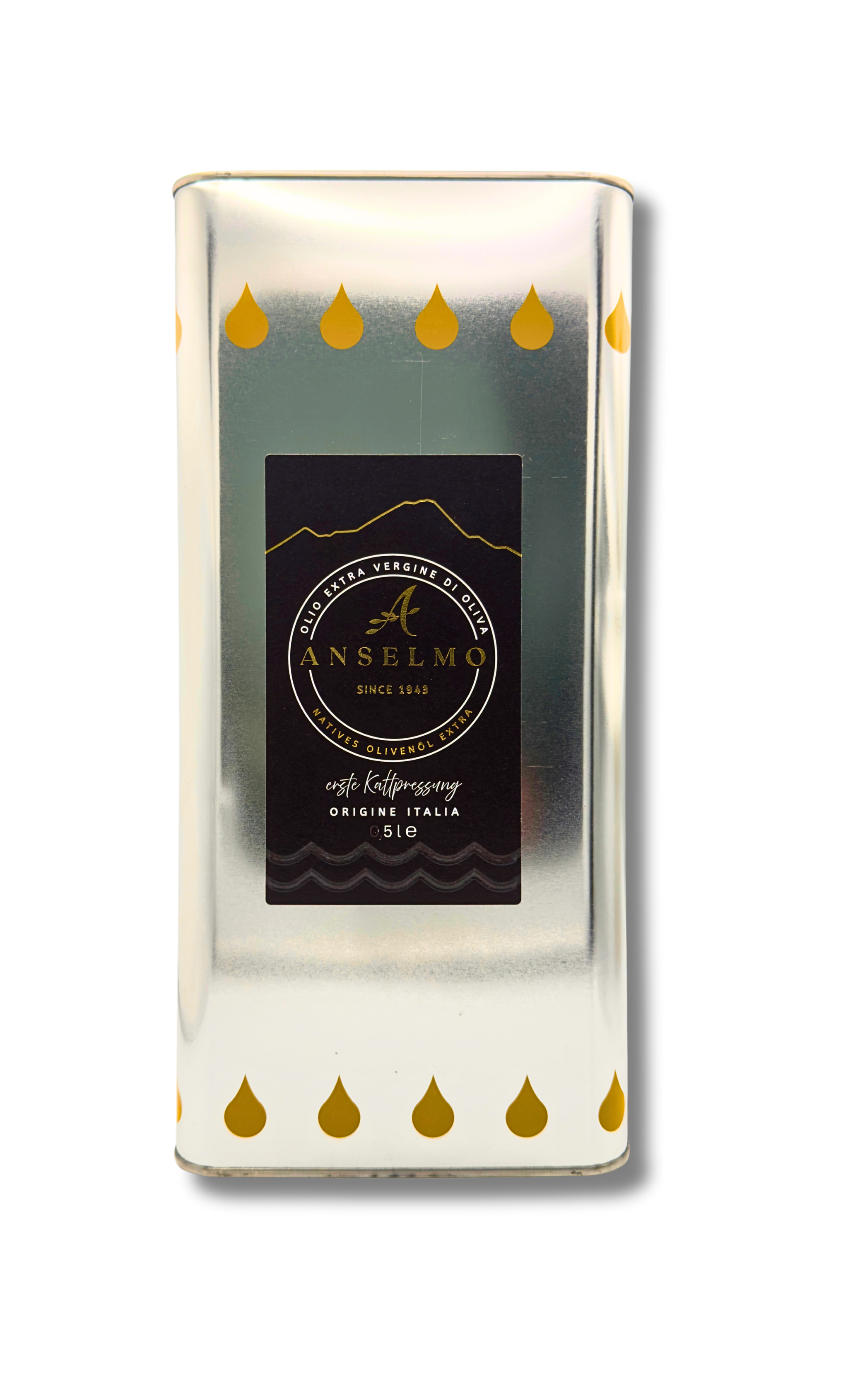 Anselmo 1943 – Cuvée Natives Olivenöl Extra Selezione, 5-Liter-Kanister, erste Kaltpressung aus Italien, ideal für Gastronomi
